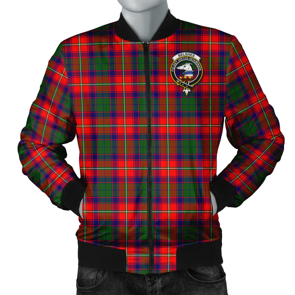 Belshes Tartan Bomber Jacket with Family Crest Unisex - Tartanvibesclothing