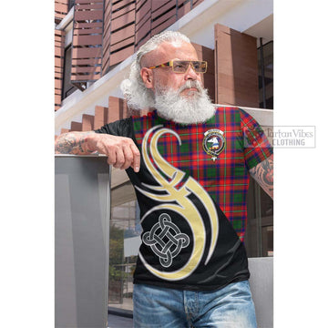 Belshes Tartan Cotton T-shirt with Family Crest and Celtic Symbol Style Men's Shirt - Tartan Vibes Clothing