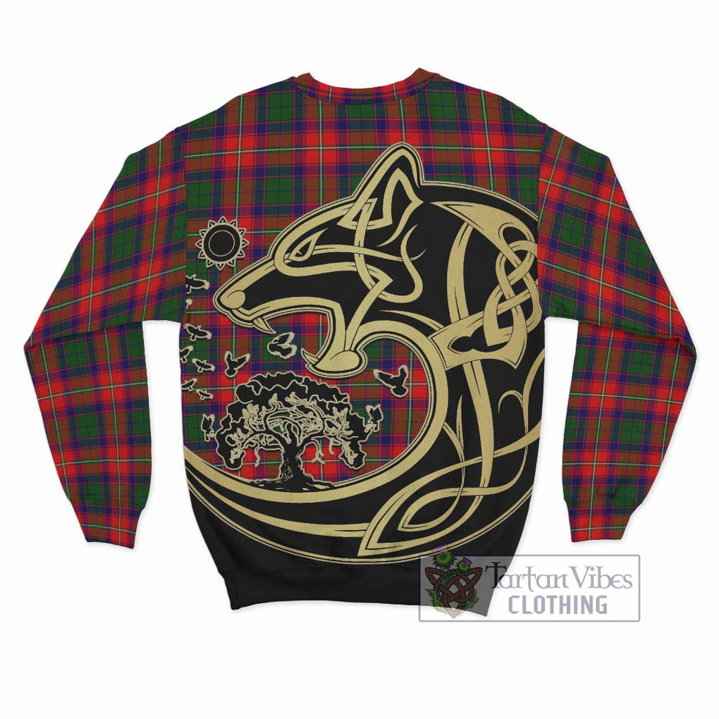 Belshes Tartan Sweatshirt with Family Crest Celtic Wolf Style - Tartan Vibes Clothing