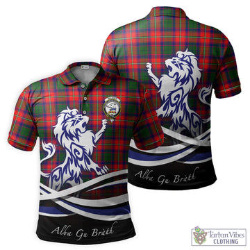 Belshes Tartan Polo Shirt with Alba Gu Brath Regal Lion Emblem - Tartan Vibes Clothing