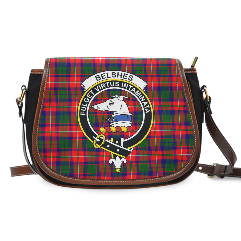 Belshes Tartan Saddle Bag with Family Crest - Tartan Vibes Clothing