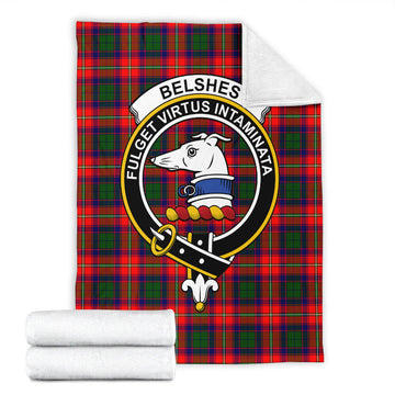 Belshes Tartan Blanket with Family Crest - Tartan Vibes Clothing