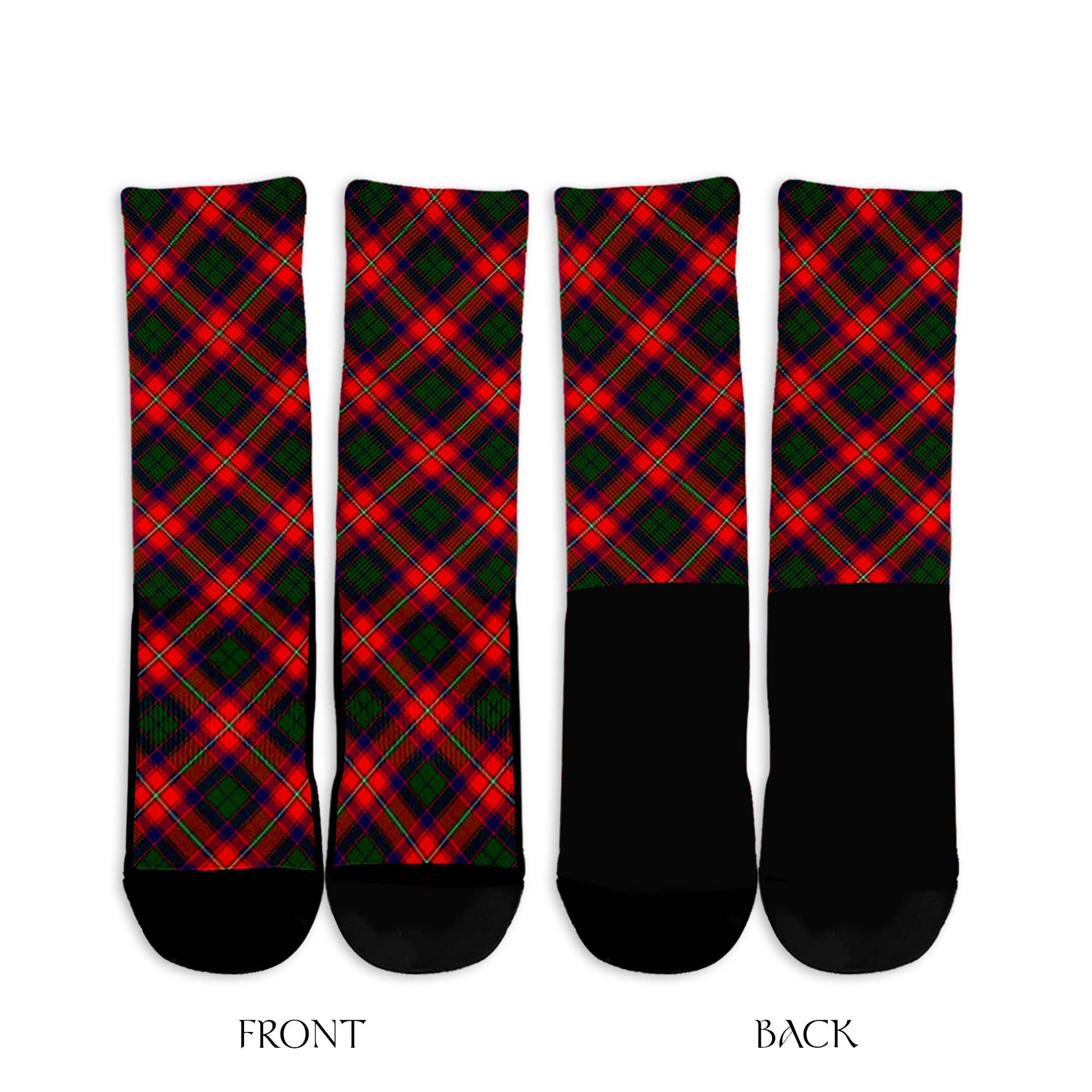 Belshes Tartan Crew Socks Cross Tartan Style - Tartanvibesclothing