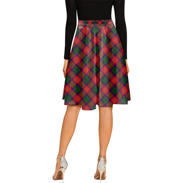 Belshes Tartan Melete Pleated Midi Skirt Cross Style - Tartan Vibes Clothing