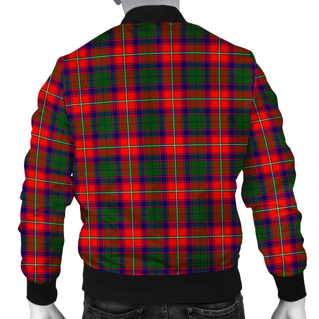 Belshes Tartan Bomber Jacket with Family Crest - Tartanvibesclothing