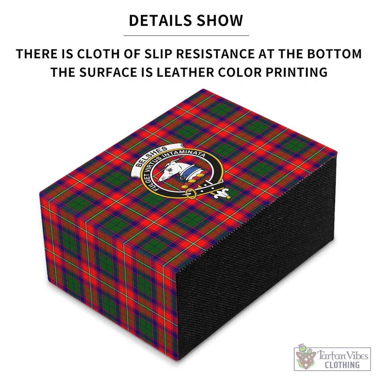 Belshes Tartan Pen Holder with Family Crest - Tartan Vibes Clothing