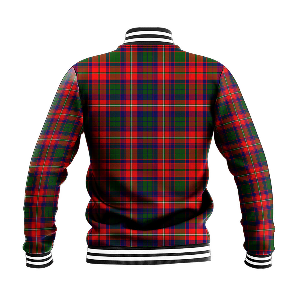 Belshes Tartan Baseball Jacket with Family Crest - Tartanvibesclothing