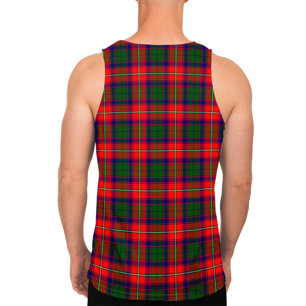 Belshes Tartan Mens Tank Top with Family Crest - Tartan Vibes Clothing