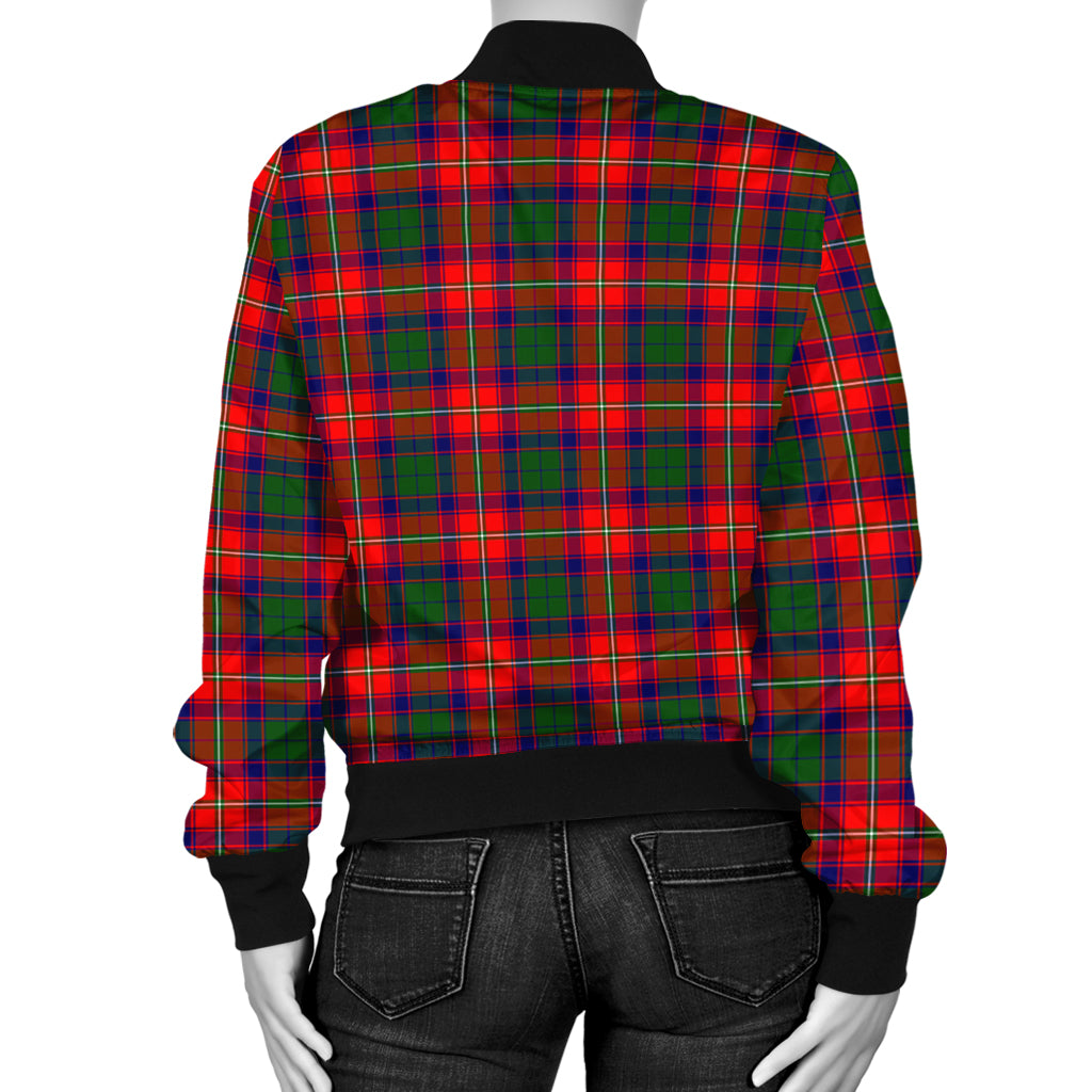 Belshes Tartan Bomber Jacket with Family Crest - Tartanvibesclothing