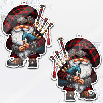 Belshes (Belsches) Tartan Bagpiper Gnome Christmas Ornament