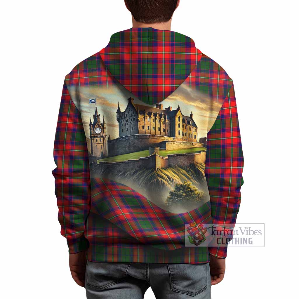 Belshes (Belsches) Tartan Family Crest Hoodie with Scottish Ancient Castle Style - Tartan Vibes Clothing
