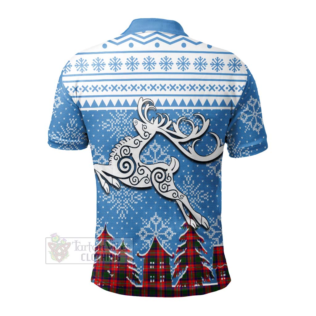 Belshes (Belsches) Clan Christmas Polo Shirt Celtic Reindeer Style - Tartan Vibes Clothing