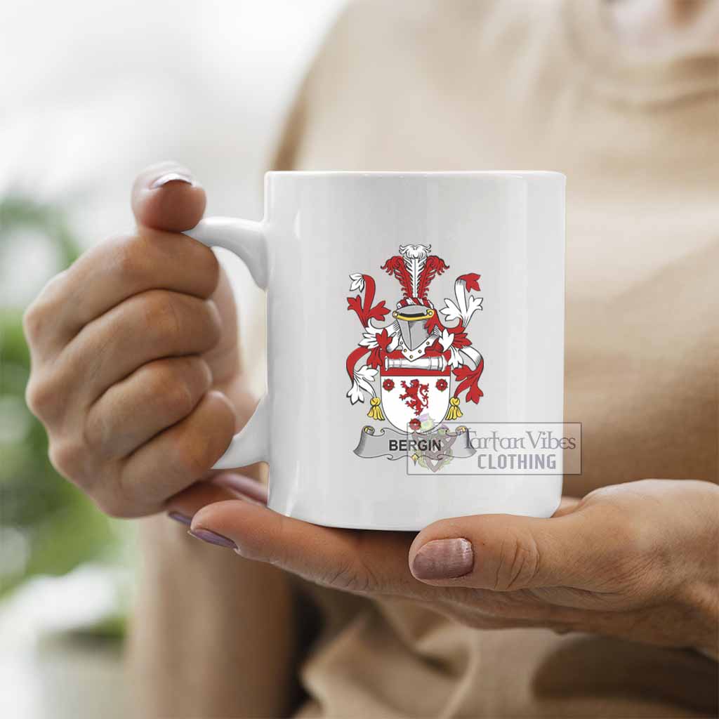 Tartan Vibes Clothing Bergin Irish Clan Coat of Arms Ceramic Mug