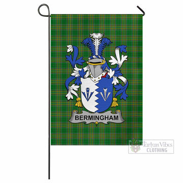 Bermingham Irish Clan Tartan Flag with Coat of Arms