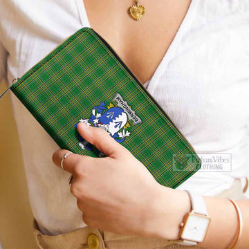 Bermingham Irish Clan Tartan Women's Leather Wallet with Coat of Arms - Tartan Vibes Clothing