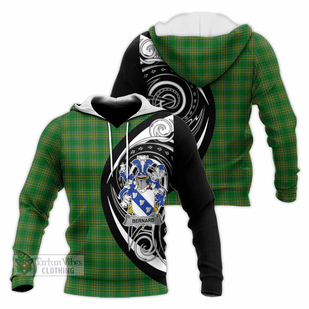 Bernard Irish Clan Knitted Hoodie Celtic Circle Style - Tartan Vibes Clothing