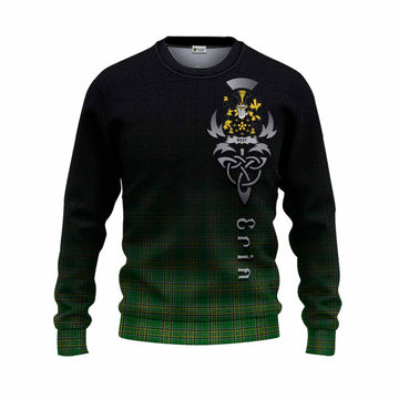 Best Irish Clan Knitted Sweater with Coat of Arms Erin Go Bragh Celtic Inspired Unisex - Tartan Vibes Clothing