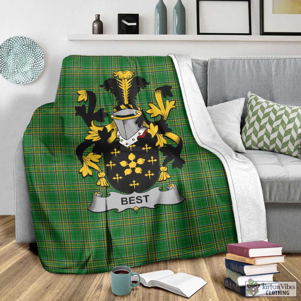 Best Irish Clan Tartan Blanket with Coat of Arms - Tartan Vibes Clothing