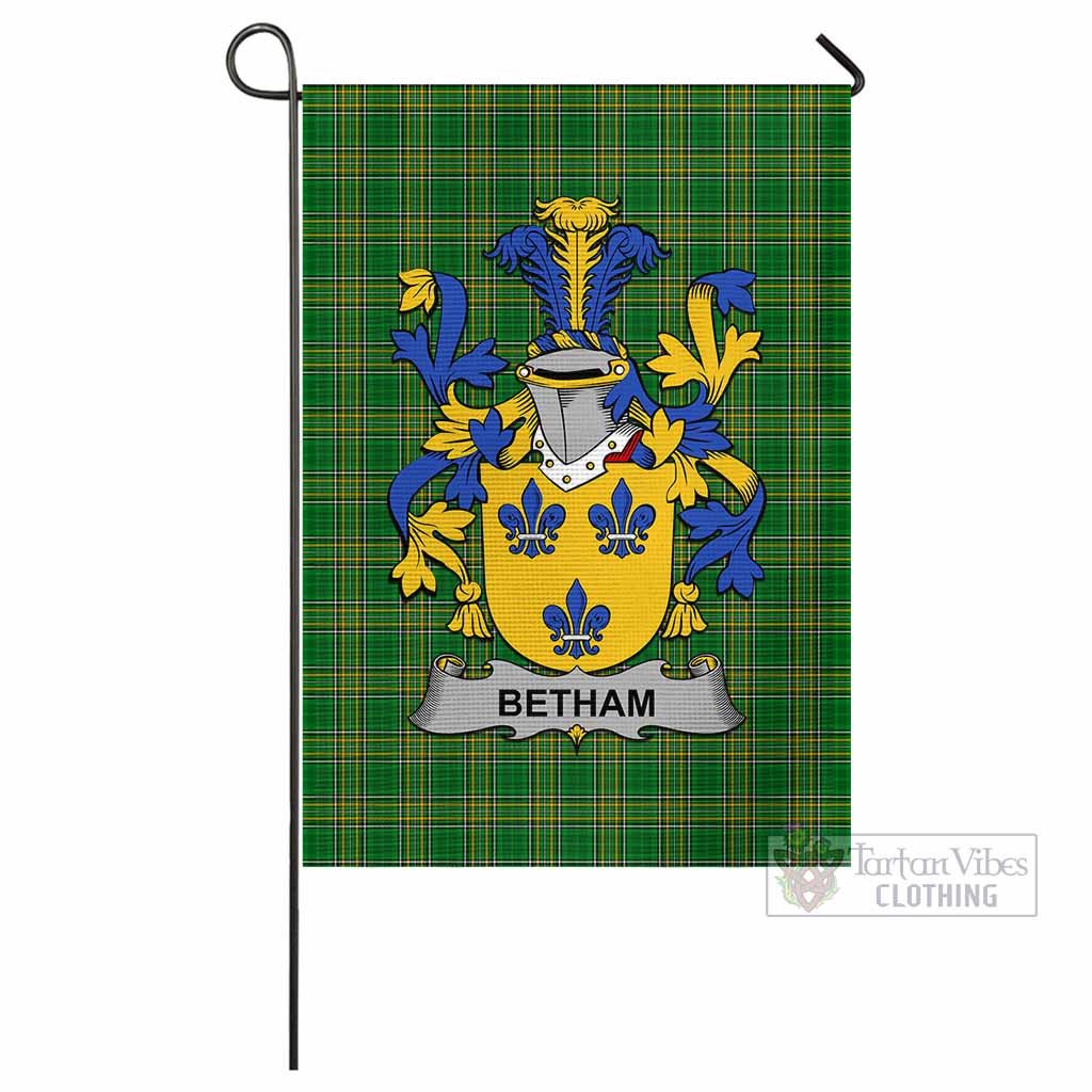 Tartan Vibes Clothing Betham Irish Clan Flag with Coat of Arms