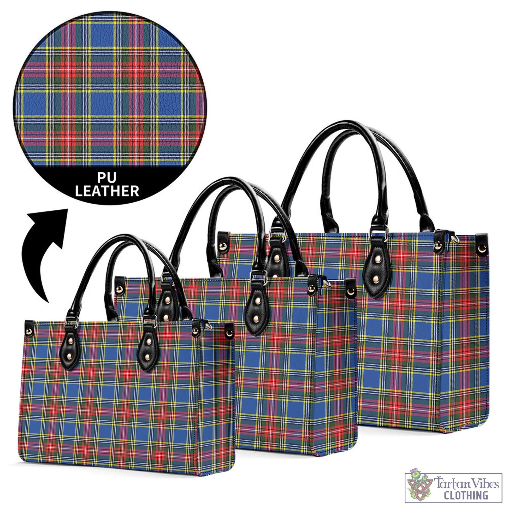 Tartan Vibes Clothing Bethune Tartan Luxury Leather Handbags