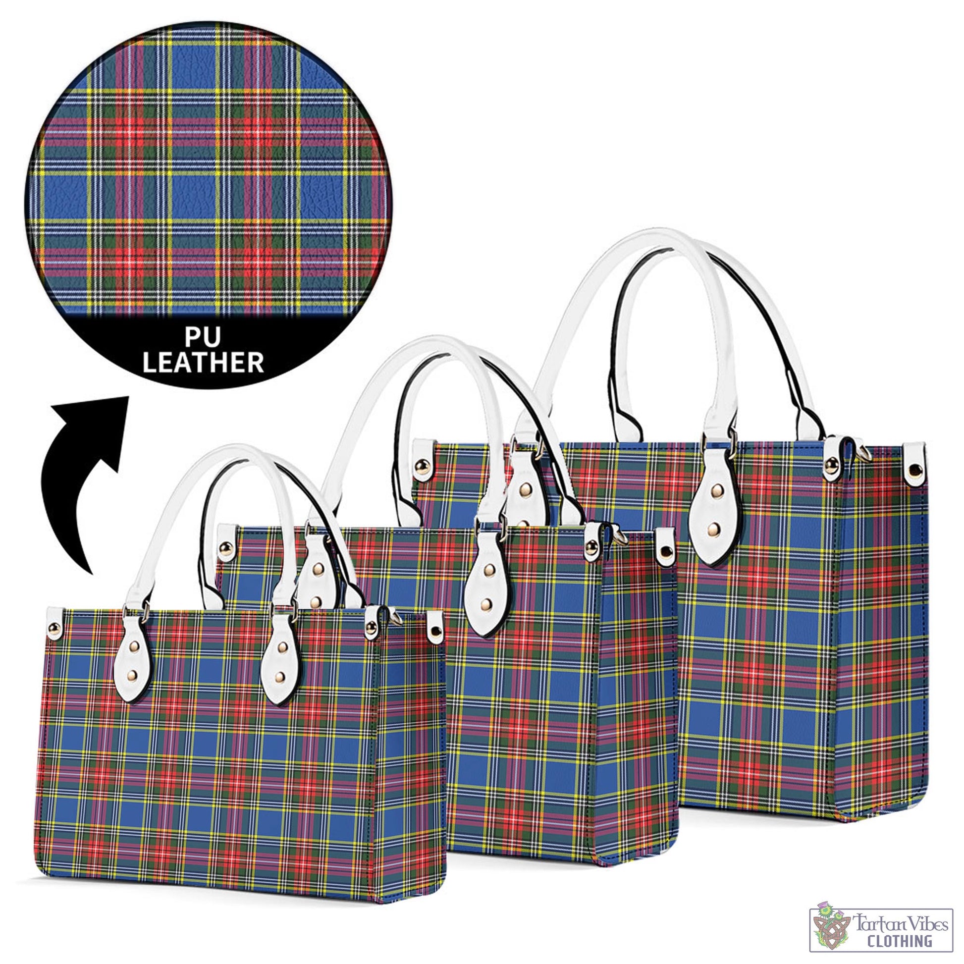 Tartan Vibes Clothing Bethune Tartan Luxury Leather Handbags