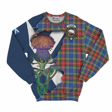 Bethune Tartan Family Crest Sweatshirt Scottish Thistle Celtic Inspired Unisex - Tartan Vibes Clothing