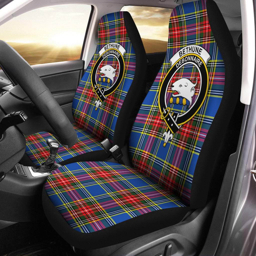 Bethune Tartan Car Seat Cover with Family Crest One Size - Tartan Vibes Clothing