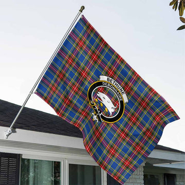 Bethune Tartan House Flag with Family Crest House Flag - Tartan Vibes Clothing