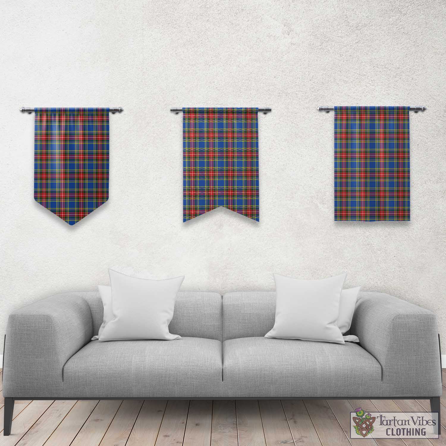 Tartan Vibes Clothing Bethune Tartan Gonfalon, Tartan Banner