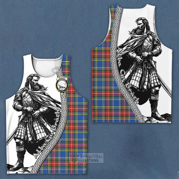 Bethune Tartan Clan Crest Men's Tank Top with Highlander Warrior Celtic Style