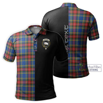 Bethune Tartan Polo Shirt with Family Crest and Half Of Me Style