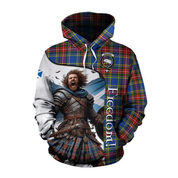 Bethune Crest Tartan Cotton Hoodie Inspired by the Freedom of Scottish Warrior