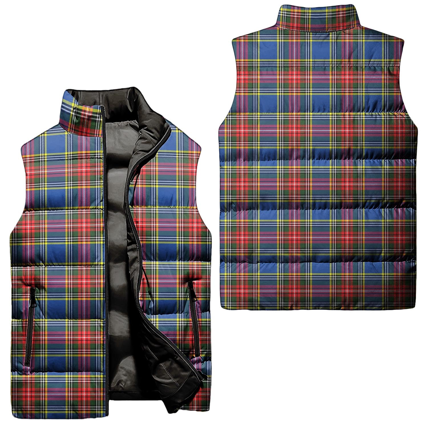 Bethune Tartan Sleeveless Puffer Jacket Unisex - Tartanvibesclothing