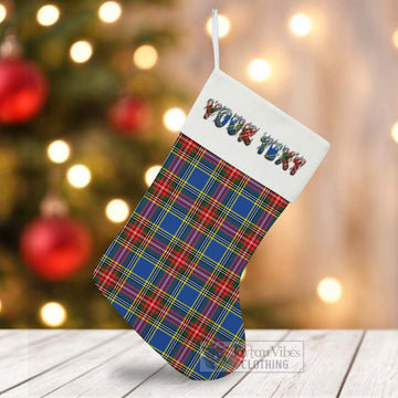 Bethune Tartan Christmas Stocking with Personalized Text