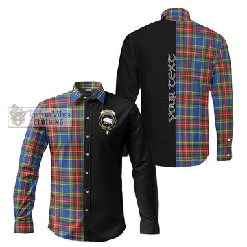 Bethune Tartan Long Sleeve Button Shirt with Family Crest and Half Of Me Style