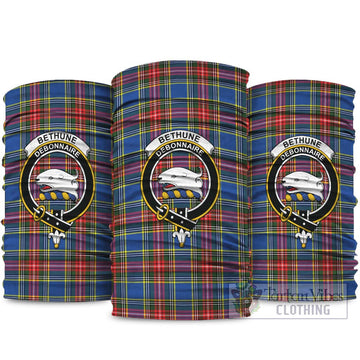 Bethune Tartan Neck Gaiters, Tartan Bandanas, Tartan Head Band with Family Crest