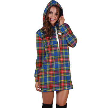 Bethune Tartan Hoodie Dress with Family Crest