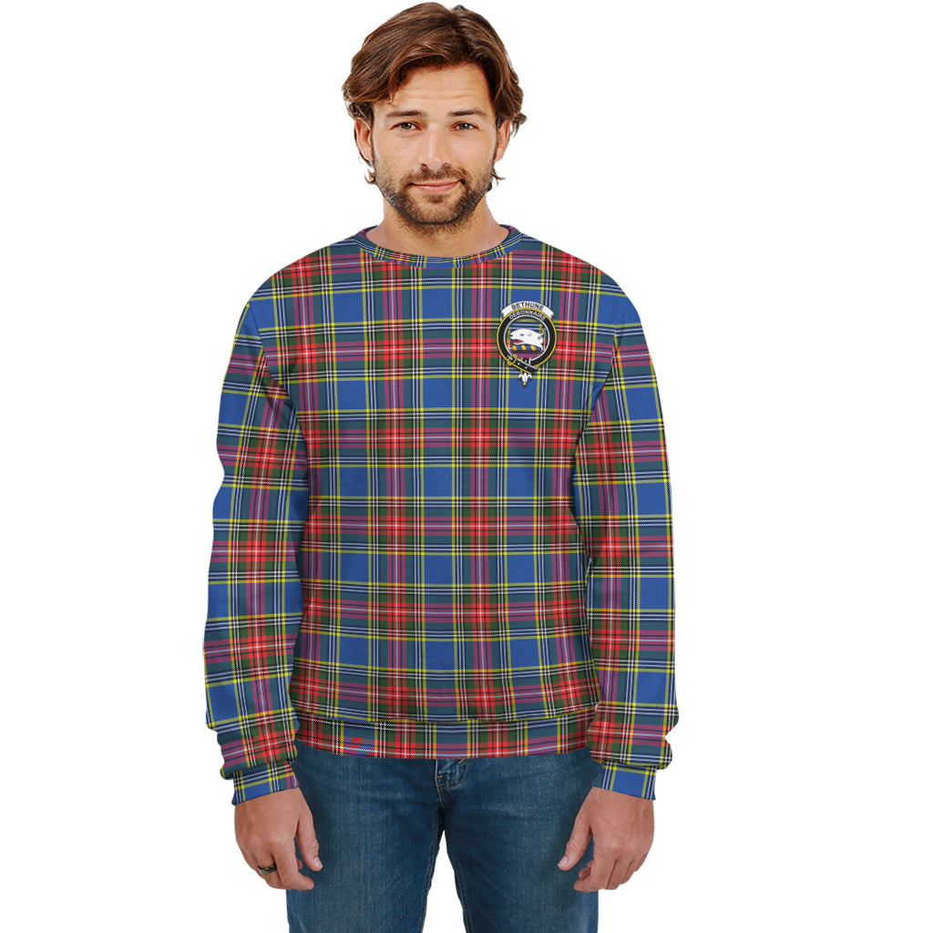 Bethune Tartan Sweatshirt with Family Crest Unisex - Tartan Vibes Clothing