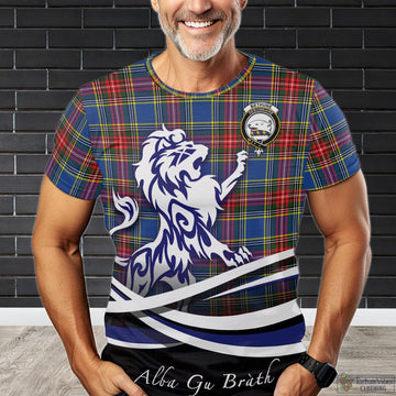 Bethune Tartan T-Shirt with Alba Gu Brath Regal Lion Emblem