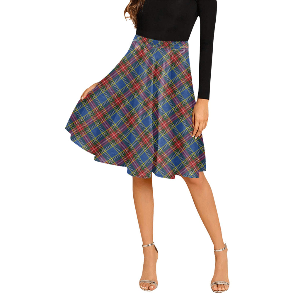 Bethune Tartan Melete Pleated Midi Skirt Female - Tartanvibesclothing