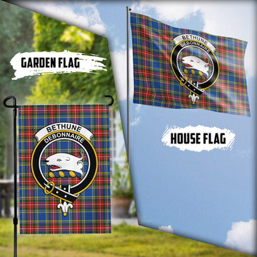 Bethune Tartan Flag with Family Crest