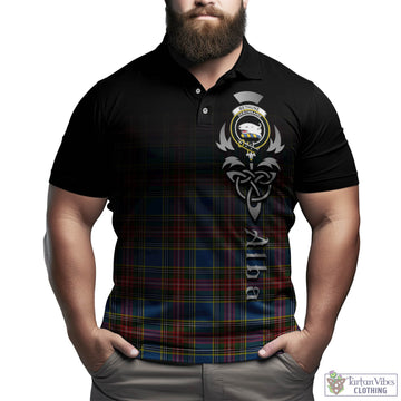 Bethune Tartan Polo Shirt Featuring Alba Gu Brath Family Crest Celtic Inspired