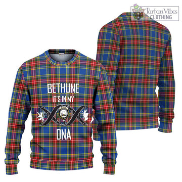 Bethune Tartan Ugly Sweater with Family Crest DNA In Me Style