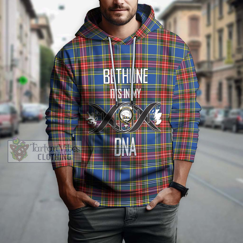 Bethune Tartan Hoodie with Family Crest DNA In Me Style Pullover Hoodie - Tartanvibesclothing Shop