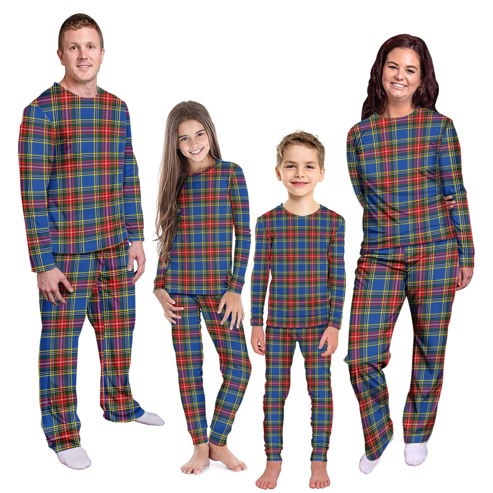 Bethune Tartan Pajamas Family Set Kid - Tartan Vibes Clothing