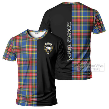 Bethune Tartan T-Shirt with Family Crest and Half Of Me Style