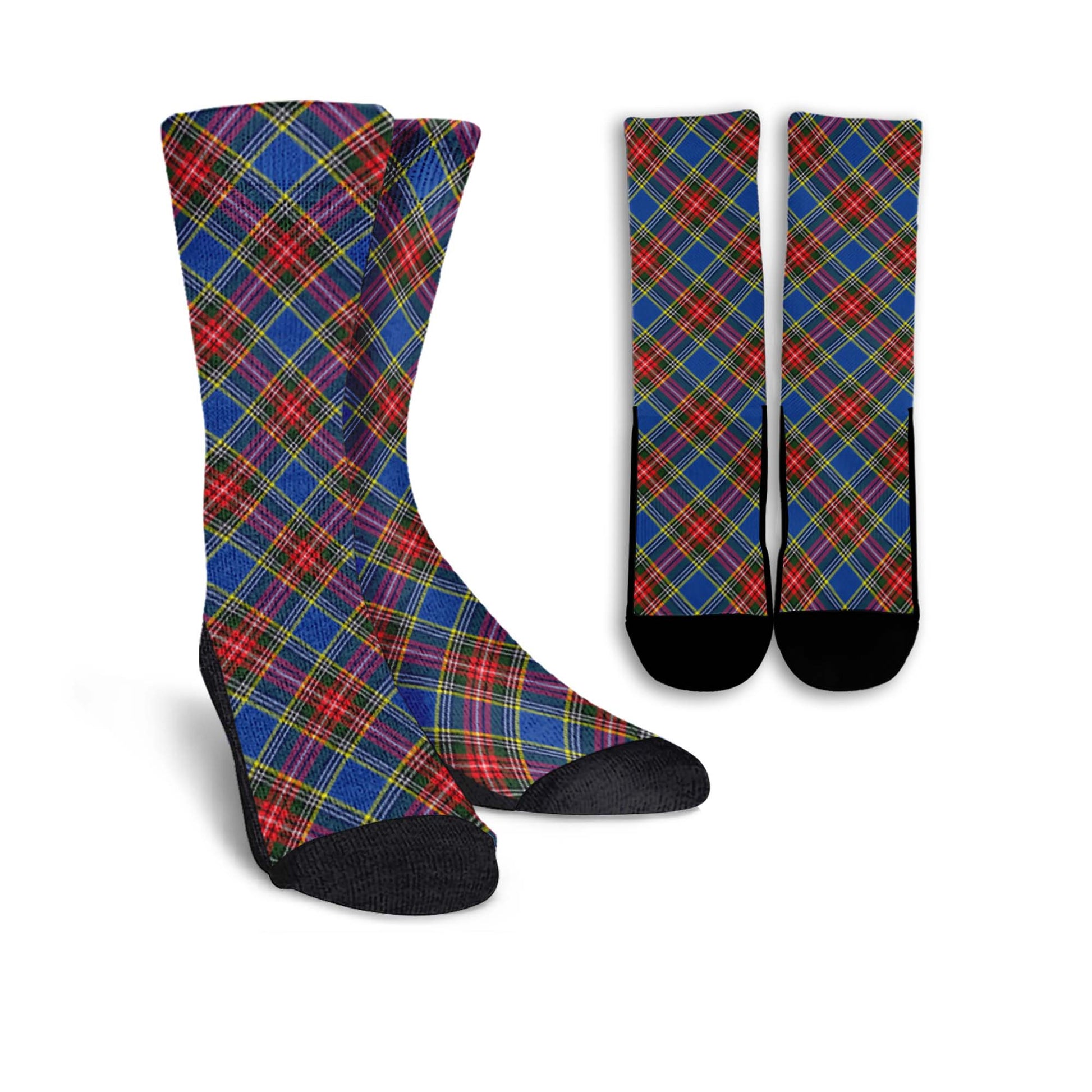 Bethune Tartan Crew Socks Cross Tartan Style - Tartanvibesclothing