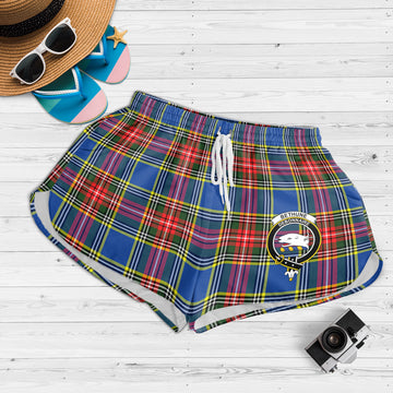 Bethune Tartan Womens Shorts with Family Crest