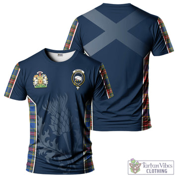 Bethune Tartan T-Shirt with Family Crest and Scottish Thistle Vibes Sport Style