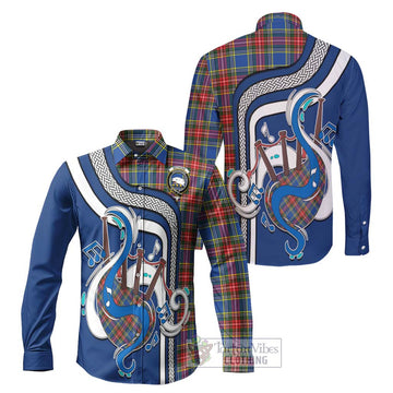 Bethune Tartan Long Sleeve Button Shirt with Epic Bagpipe Style